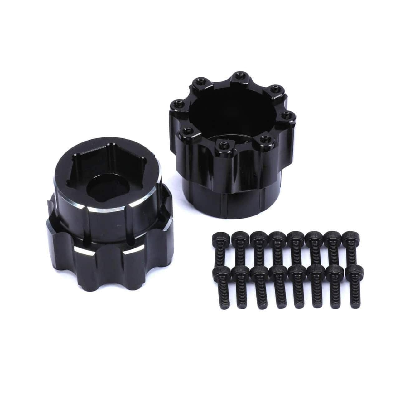 RCAWD UNIHEX UNIHEX RC Wheel Hex Adapter 1/8 8x32 to 20mm Aluminum Hex Adapters for Pro-line Tires Black