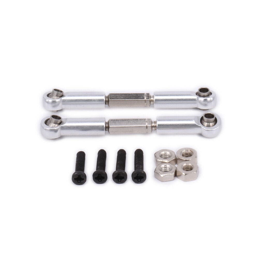 RCAWD WLTOYS 12428 12628 12423 12429 FY01/02/03/04/05 Silver RCAWD WLtoys upgrade parts Adjustable Servo Link 0018 for 1/12 Wltoys 12428 12628 2pcs