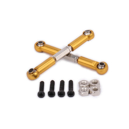 RCAWD WLTOYS 12428 12628 12423 12429 FY01/02/03/04/05 Yellow RCAWD WLtoys upgrade parts Adjustable Servo Link 0018 for 1/12 Wltoys 12428 12628 2pcs