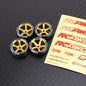 RCAWD WLTOYS K969 K989 P929 5 Spokes / Yellow RCAWD Drift Wheel Rims Tire Set for Kyosho WLTOYS 1/28 Upgrade Parts