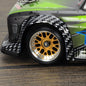 RCAWD WLTOYS K969 K989 P929 Golden RCAWD RC Drift Wheel Tires for 1/28 Wltoys K969 K989 P929, kyosho mini-Z mini-Q mini-D alloy dirft rim wheel upgrade parts K969-08