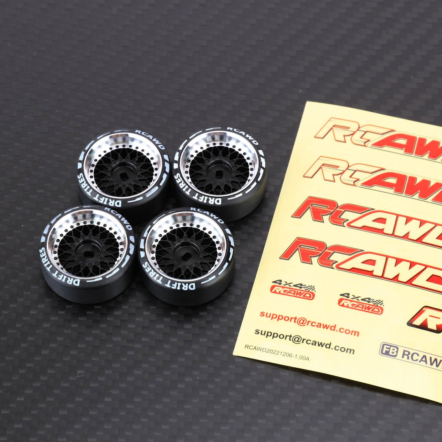 RCAWD WLTOYS K969 K989 P929 Mesh / Black RCAWD Drift Wheel Rims Tire Set for Kyosho WLTOYS 1/28 Upgrade Parts