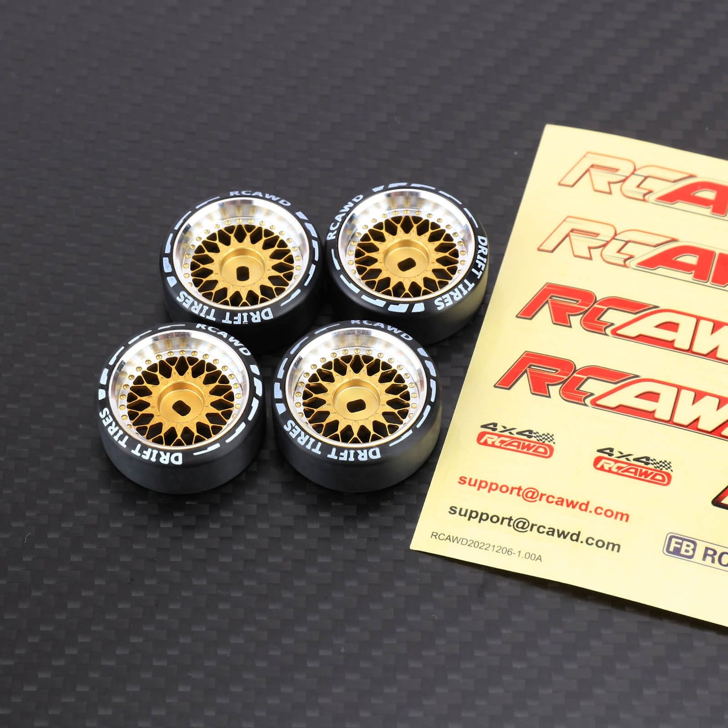 RCAWD WLTOYS K969 K989 P929 Mesh / Yellow RCAWD Drift Wheel Rims Tire Set for Kyosho WLTOYS 1/28 Upgrade Parts