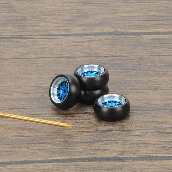 4 unids/set llanta de aleación rc + neumático de deriva para 1/28 Wltoys K969 K989 P929 kyosho