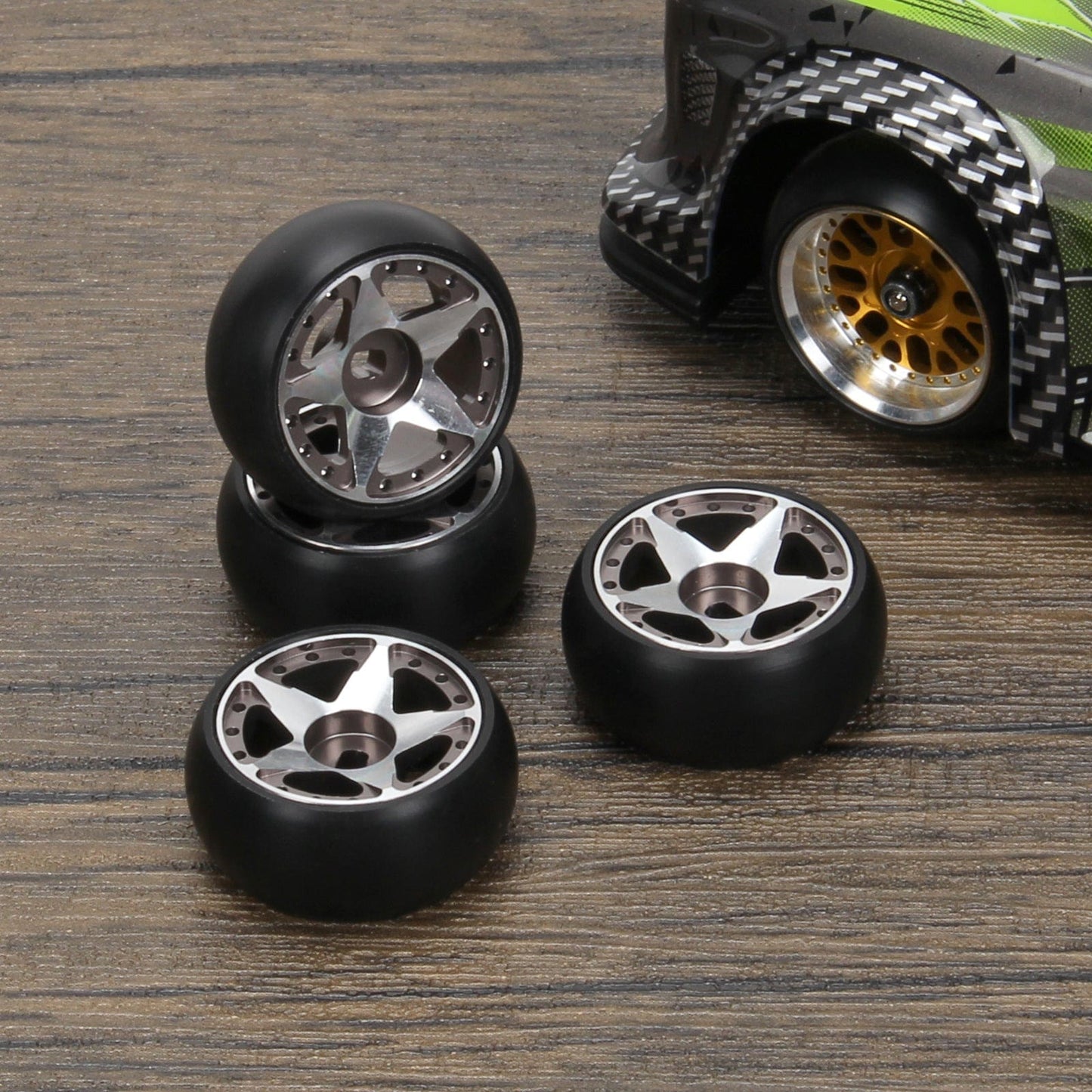 RCAWD WLTOYS K969 K989 P929 TI / Pentagram 25mm Style RCAWD 4pcs 29*11mm RC Drift Wheel Tires for 1/28 Wltoys K969 K989 P929, kyosho mini-Z mini-Q mini-D