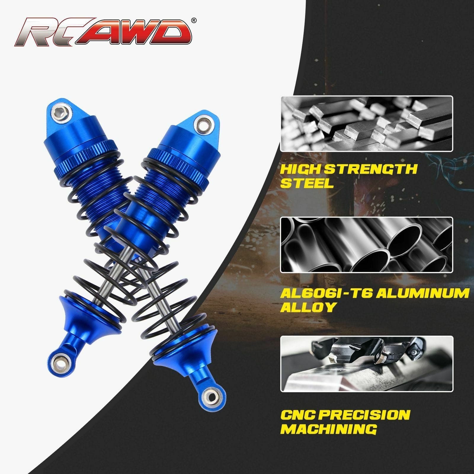 RCAWD 1/10 Losi Lasernut U4 Tenacity DB TT Pro Front Rear Shocks LOS233011 upgrade parts