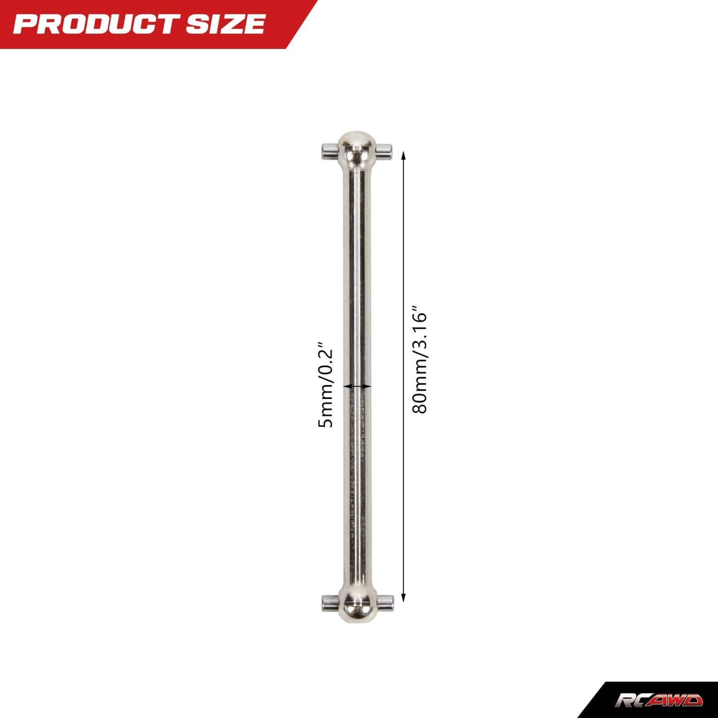 RCAWD 2x #45 rear Dogbones drive shaft 5*87MM for 1-8 Losi LMT RC car Upgrded part