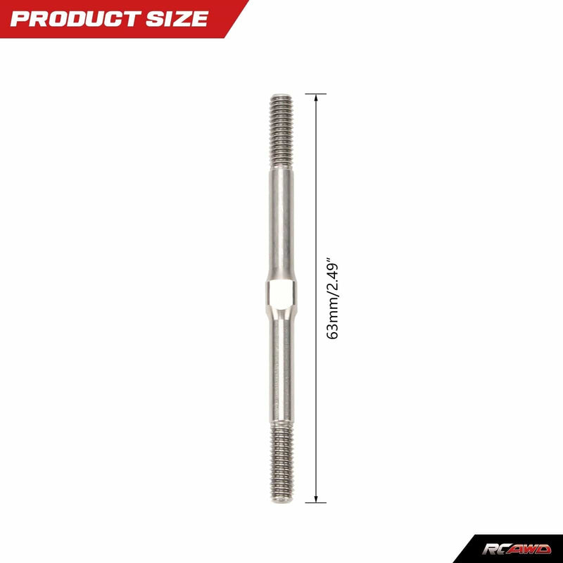 RCAWD ARRMA Kraton 4S BLX Outcast Turnbuckle Tie Rod M4*63MM Stainless Steel - RCAWD