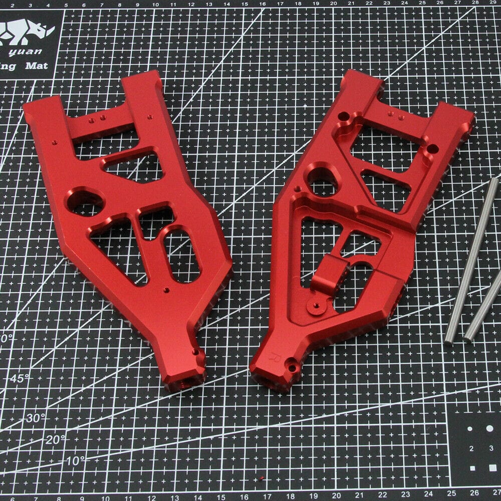 RCAWD ARRMA UPGRADE PARTS Red RCAWD ARA330589 front lower suspension arms for 1/5 arrma kraton outcast 8S BLX