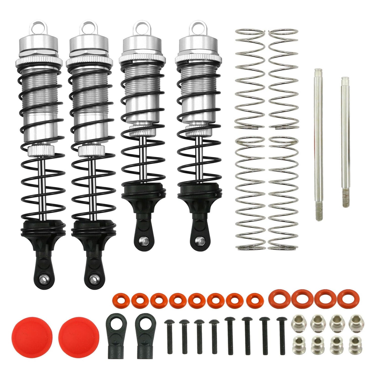 RCAWD ARRMA UPGRADE PARTS Silver RCAWD AR330552 Front Rear Shocks For Arrma 1/10 Outcast Kraton 4S BLX 4X4