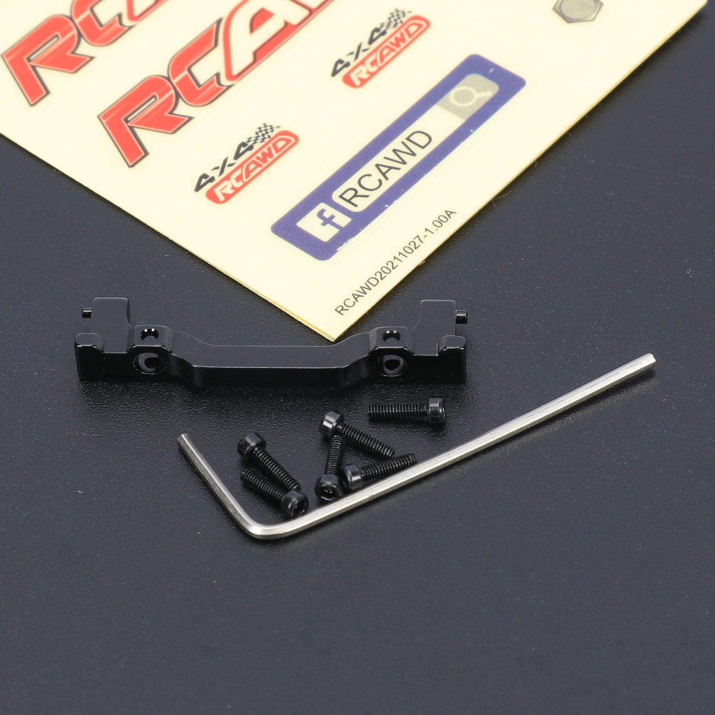 RCAWD AXIAL SCX24 Black RCAWD Axial SCX24 Upgrades Machined alloy front bumper mount SCX2402