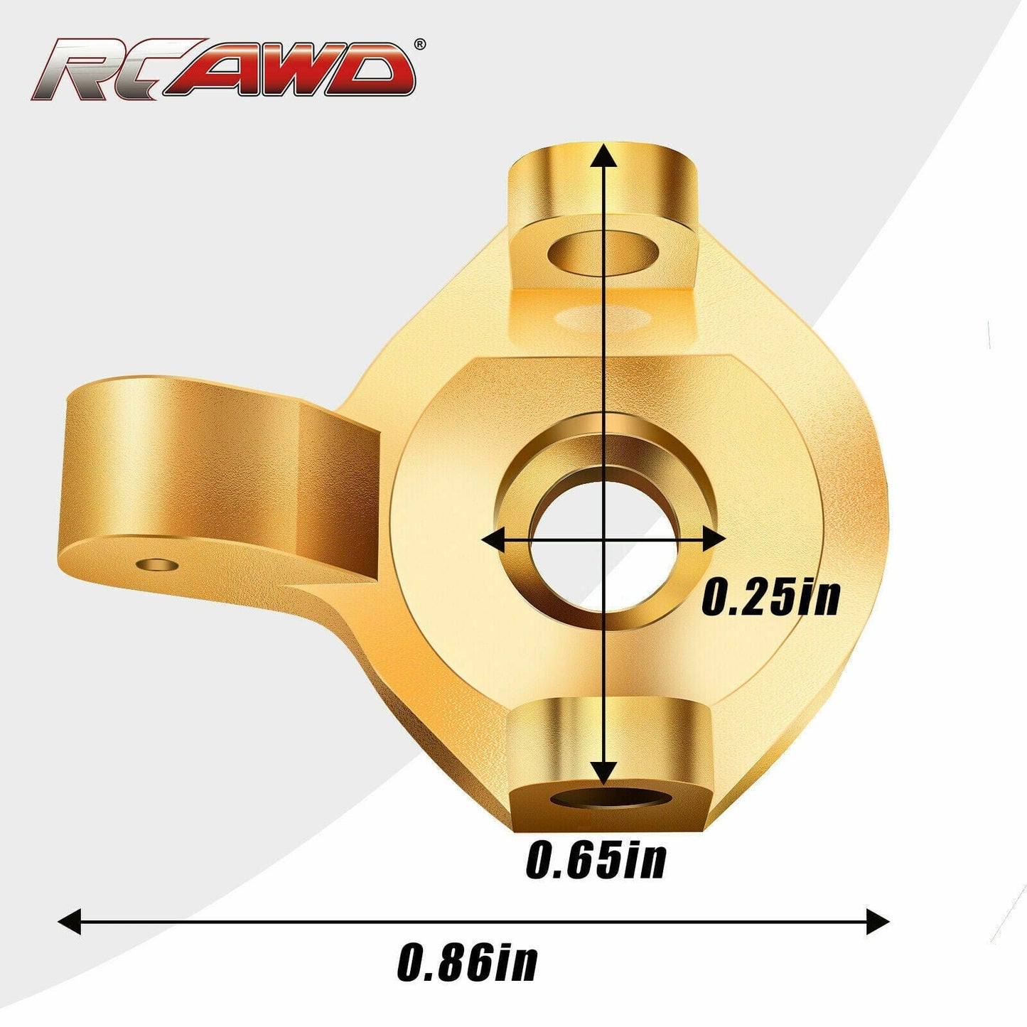 RCAWD Axial SCX24 Brass Front Steering Knuckle Hub Carrier - RCAWD