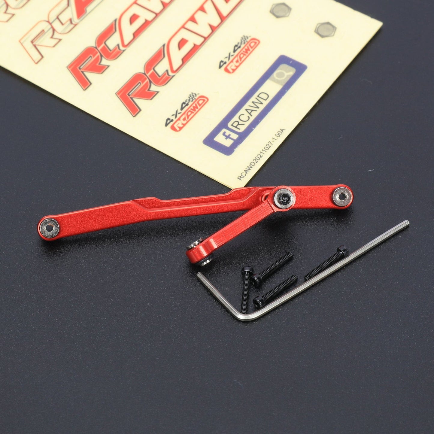RCAWD AXIAL SCX24 Red RCAWD Axial SCX24 Fix Link Steering Rod front steering saver complete HRASXTF49X01 upgrade parts