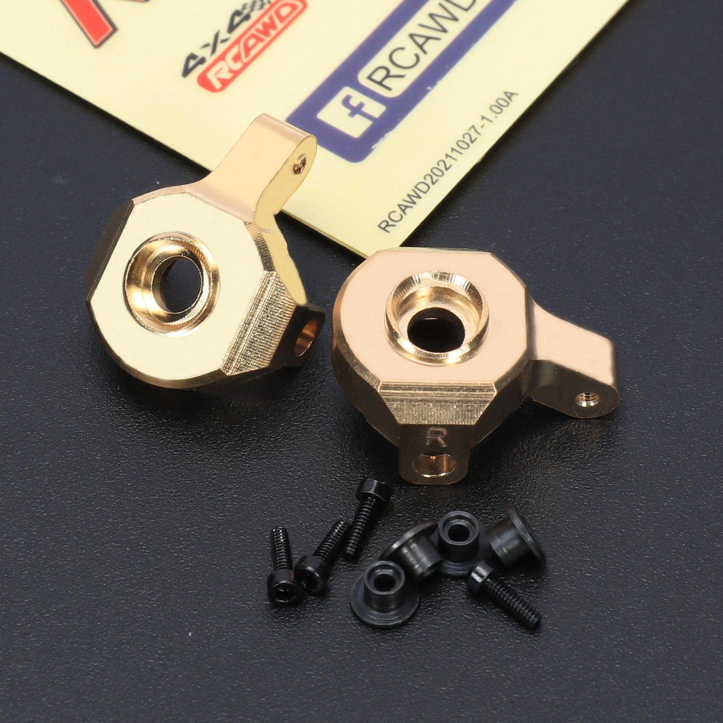 RCAWD AXIAL SCX24 SCX2406 RCAWD Axial SCX24 Brass Front Steering Knuckle Hub Carrier SCX2406