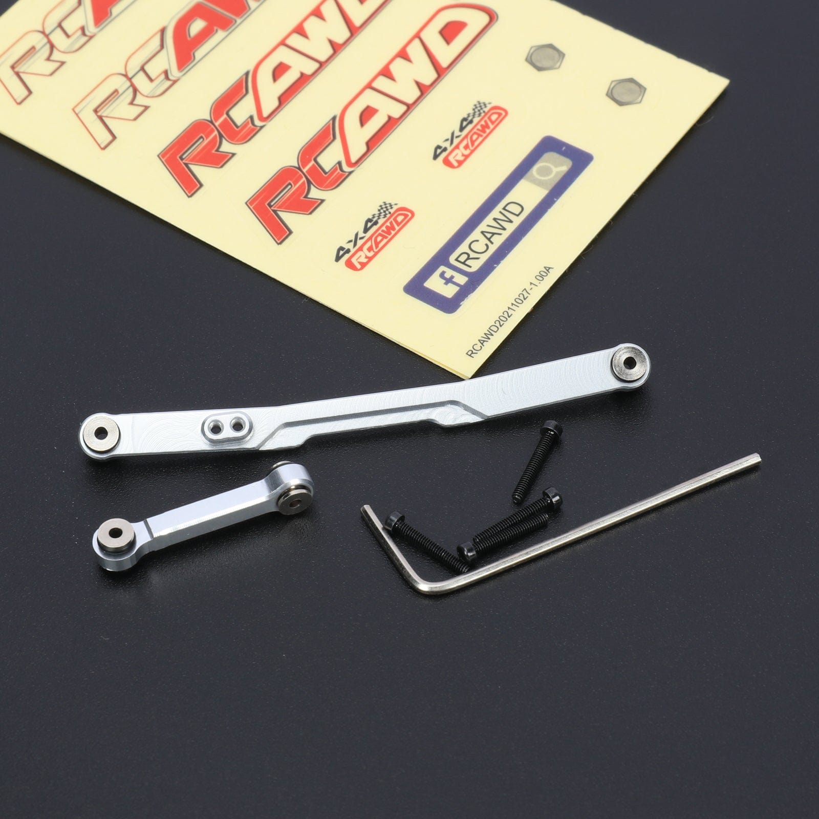 RCAWD AXIAL SCX24 Silver RCAWD Axial SCX24 Fix Link Steering Rod front steering saver complete HRASXTF49X01 upgrade parts