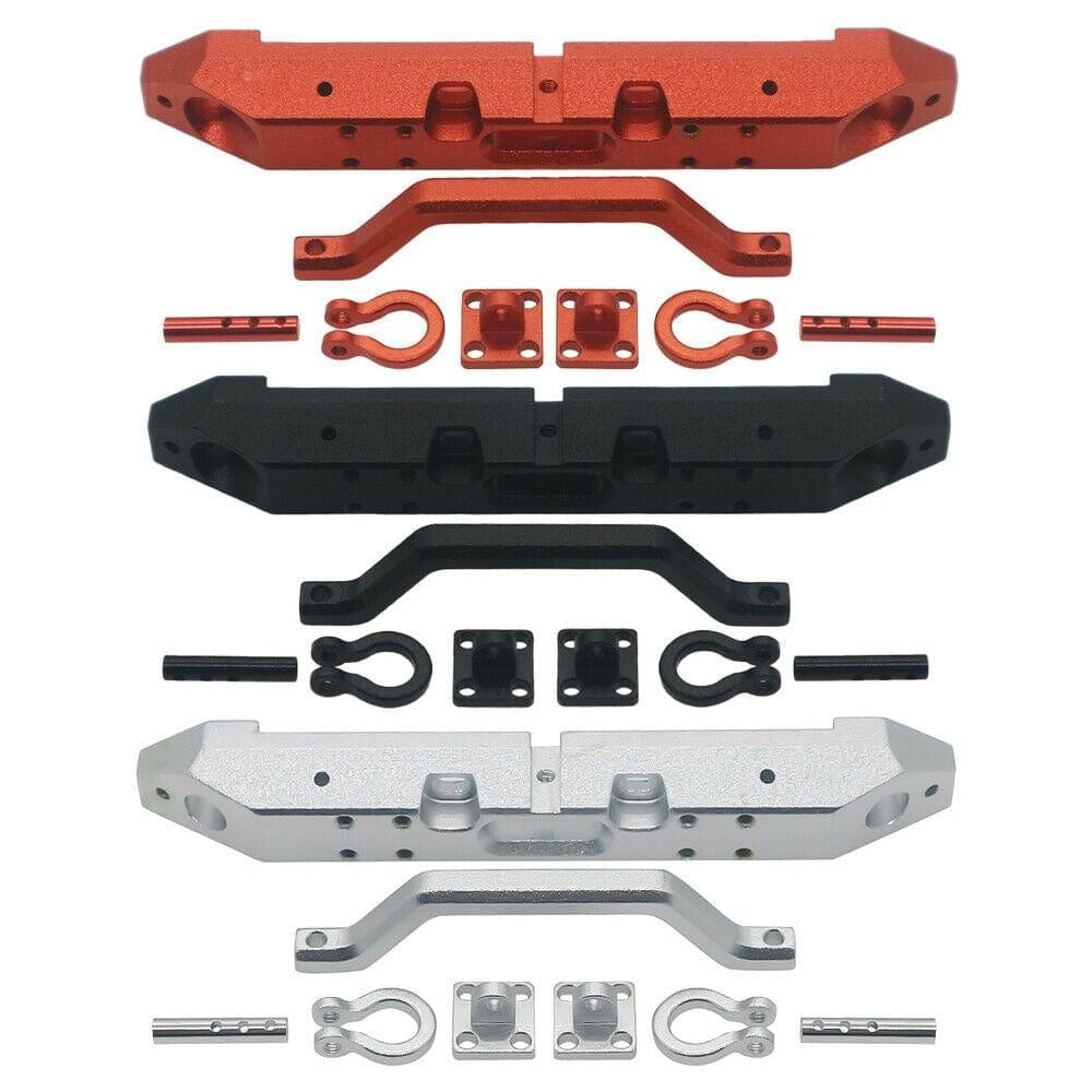 RCAWD AXIAL UPGRADE PARTS RCAWD alloy front bumper and light set for Axial 1/24 SCX24 crawler