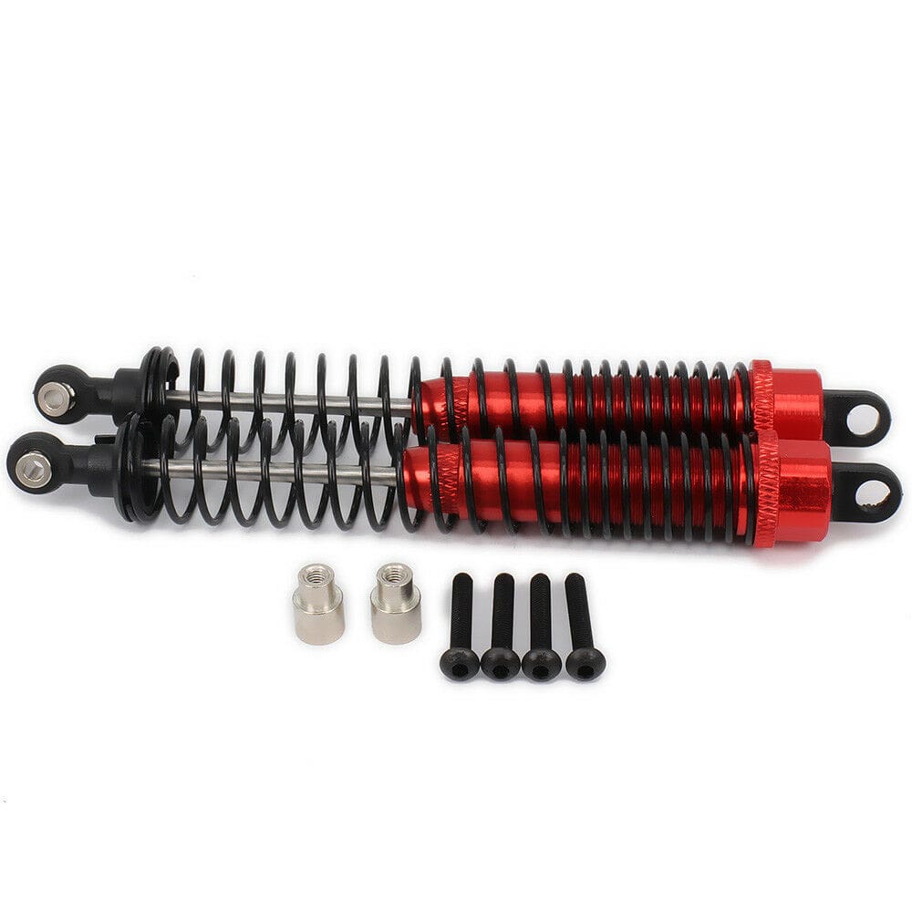 RCAWD AXIAL UPGRADE PARTS Red RCAWD 130mm RC Shock Absorber  Oil Filled style for RC Model Car 1/10 Axial Yeti Rock 2pcs