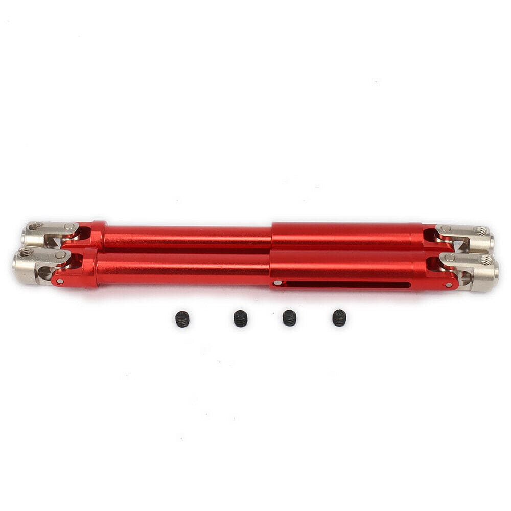 RCAWD AXIAL UPGRADE PARTS Red RCAWD Drive Shaft 106-138mm For 1/10 Axial Scx10 SCX0016 Jeep Wrangler 2pcs