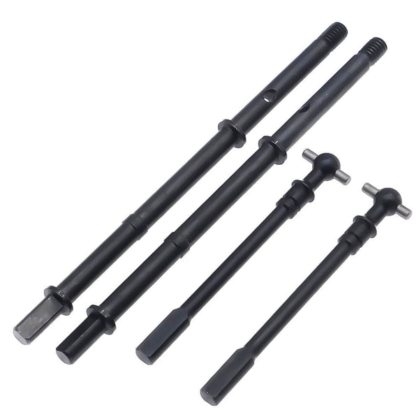 RCAWD Black #45 steel front rear drive shaft for 1/10 RGT 136100 and FTX Outback crawler  Alumium upgraded parts 4pcs