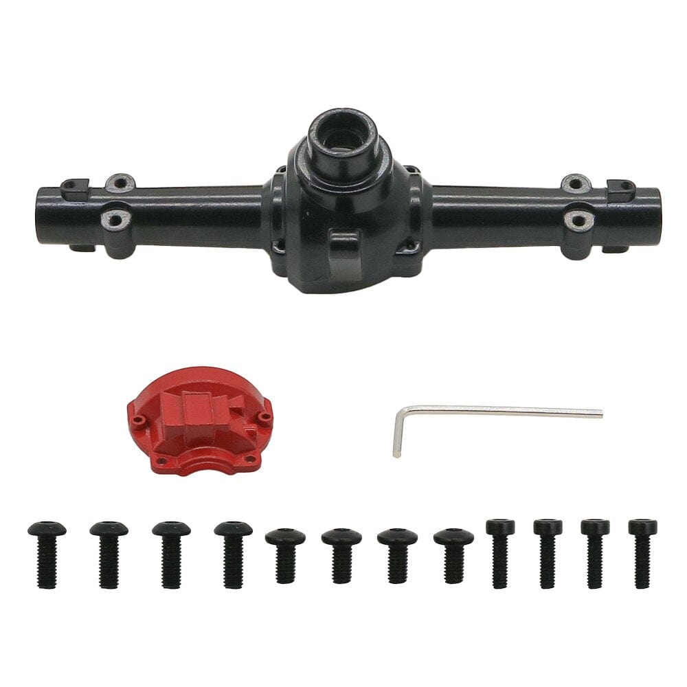 RCAWD Black Front axle housing cover with third Member Housing for 1/10 RGT 86100 86110 FTX5579 Outback Fury crawler part