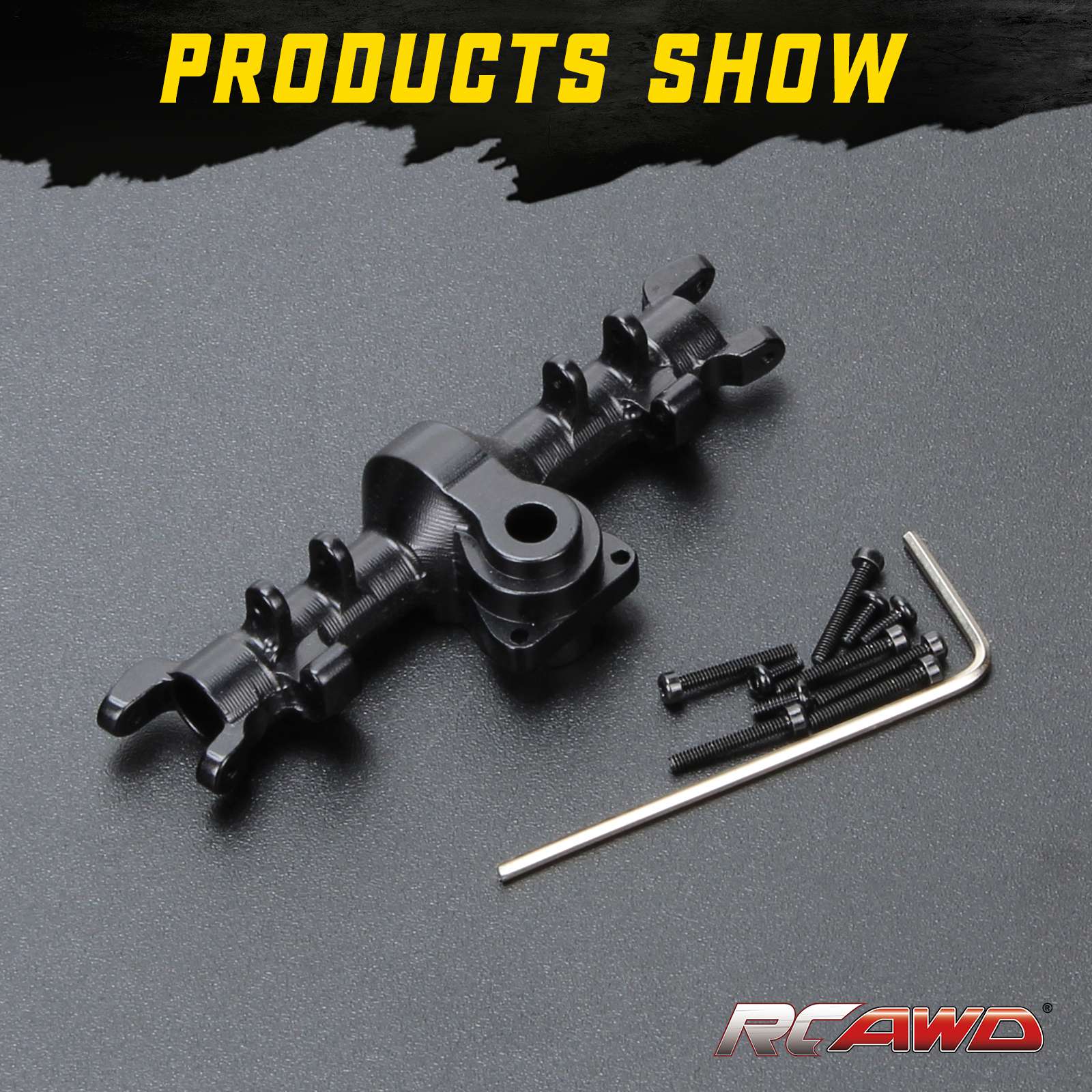 RCAWD Black RCAWD 1/24 Axial SCX24 Upgrades Aluminum alloy front axle housing w/o gears SCX2455