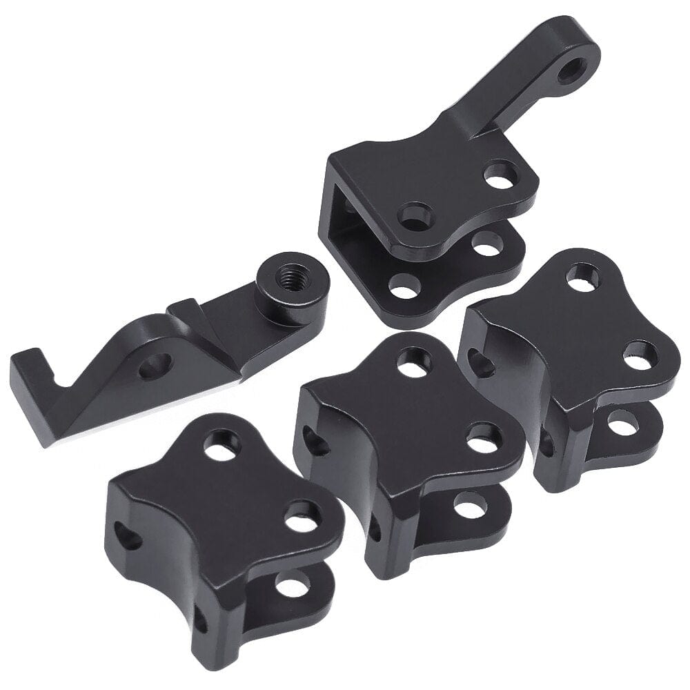 RCAWD Black RCAWD Aluminum link mounts set for 1/10 RGT 86100 86110 FTX5579 Outback Fury crawler parts 5pcs
