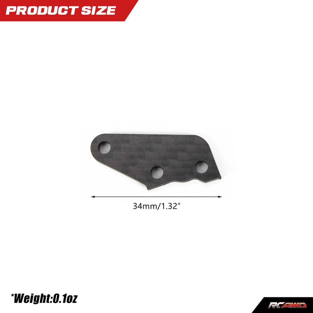 RCAWD Black RCAWD arrma upgrades parts 6s Carbon Fiber Steering Plate T-AR340072BL
