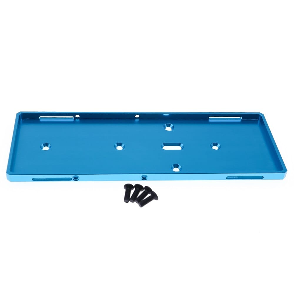 RCAWD Blue Alumium battery tray mount plate for ECX 1/12 Barrage 1/18 Temper 1/10 RGT 136100 and FTX Outback
