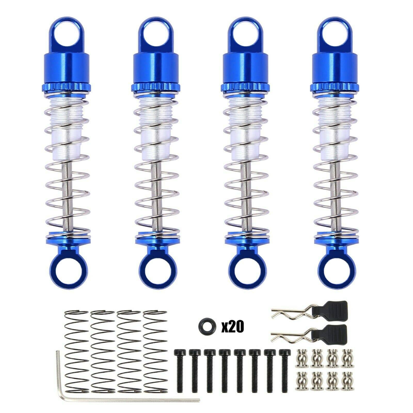 RCAWD Blue Axial SCX24 Threaded Shock Absorber Damper AXI31612 Upgrade Parts