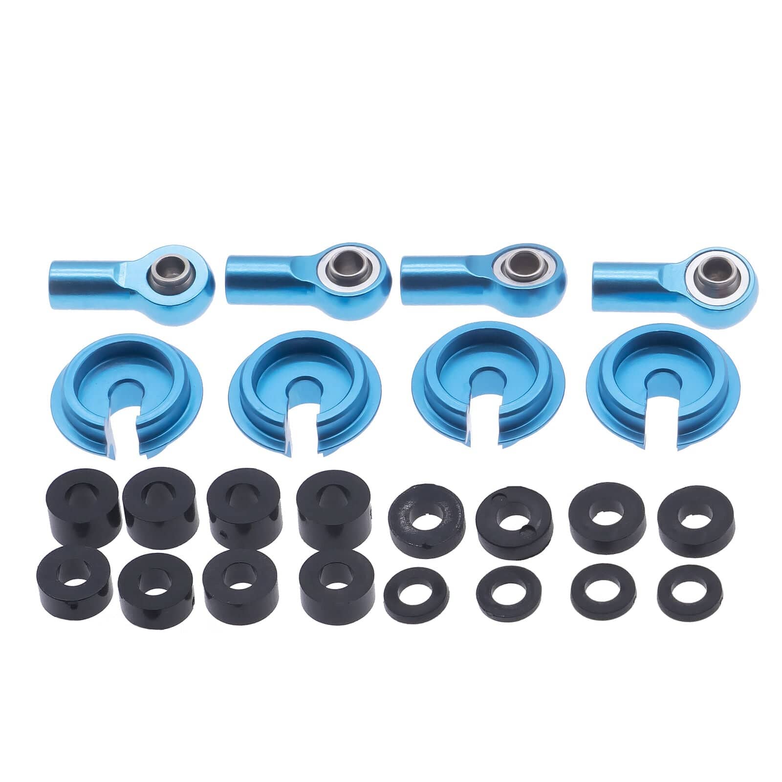RCAWD ECX UPGRADE PARTS Blue RCAWD Shock Ends Spring Cups Spring Clips for 1/10 ECX 2WD Series