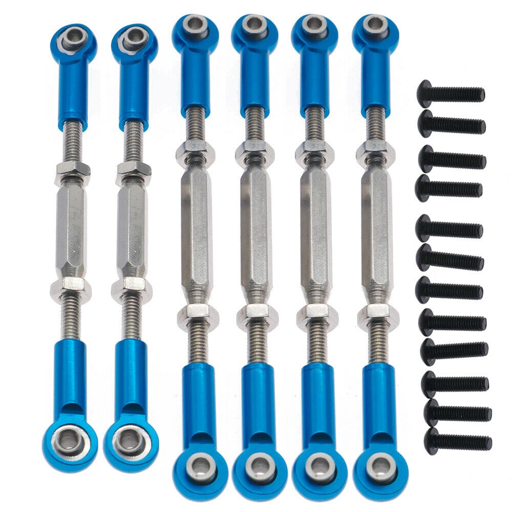 RCAWD ECX UPGRADE PARTS Dark Blue RCAWD 6pcs Turnbuckles Full Set Tie Rods ECX1046 For RC Hobby Car 1-10 ECX 2WD Series