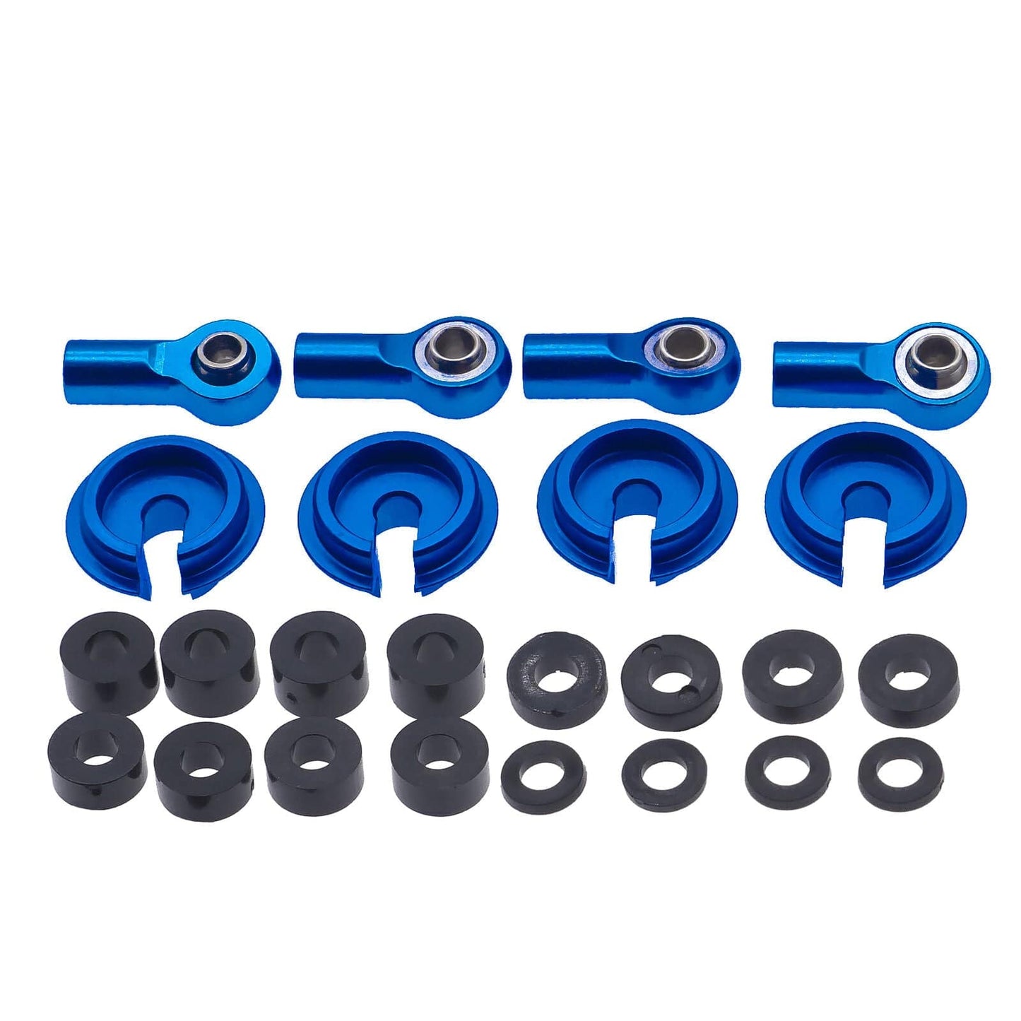 RCAWD ECX UPGRADE PARTS Dark Blue RCAWD Shock Ends Spring Cups Spring Clips for 1/10 ECX 2WD Series