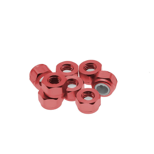RCAWD ECX UPGRADE PARTS Red RCAWD M3 Wheel Hex Lock Nut Tire Nut ECX1059 For RC Hobby Car 1-10 ECX 2WD Series 8PCS