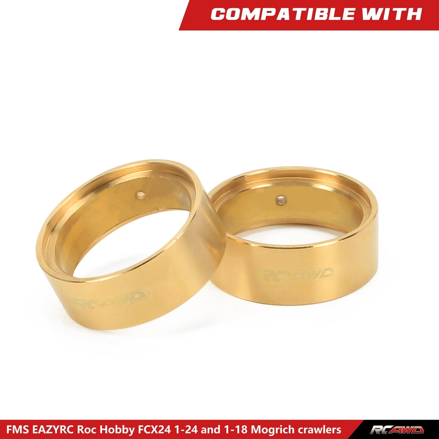 RCAWD FMS FCX24 Brass Wheel Weights Ring 106g -- RCAWD