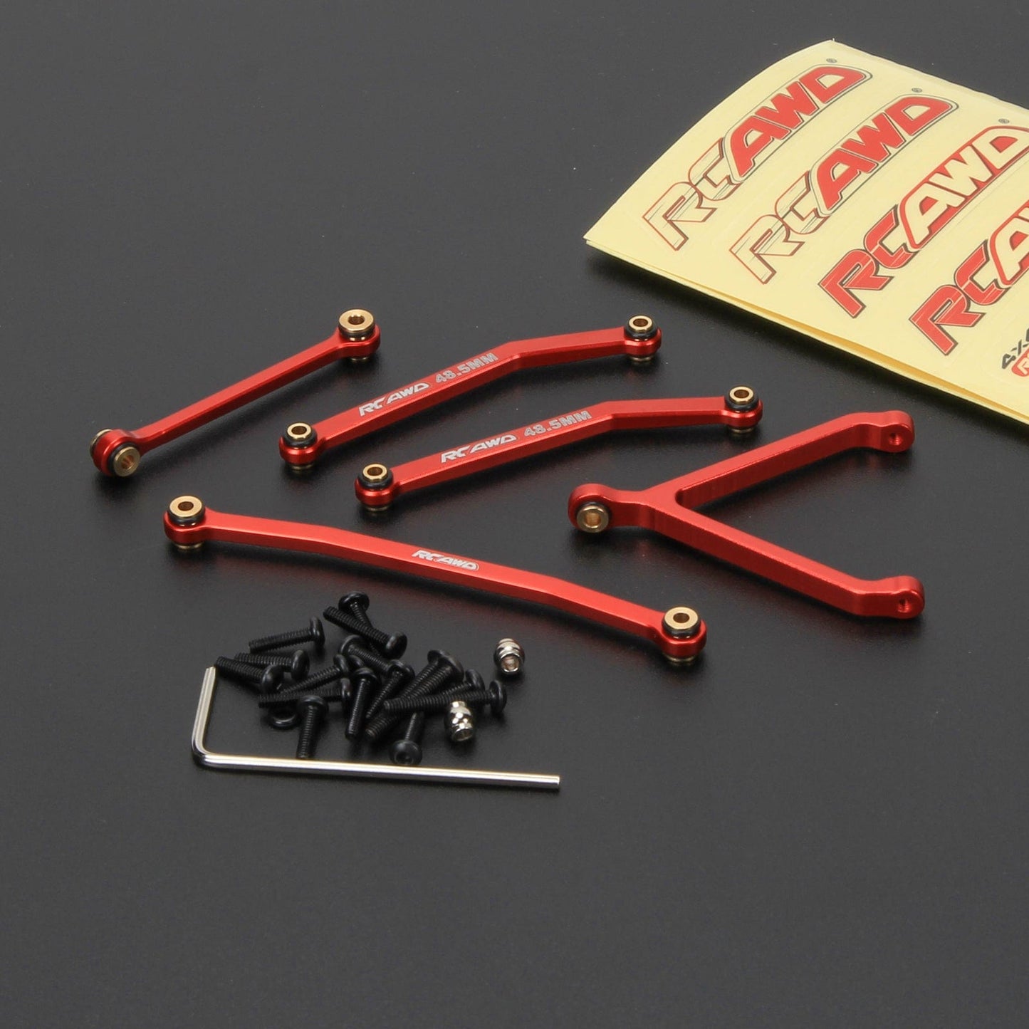 RCAWD FMS FCX24 Front C3070 / Red RCAWD FMS FCX24 High Clearance Links Kit C3070,C3071