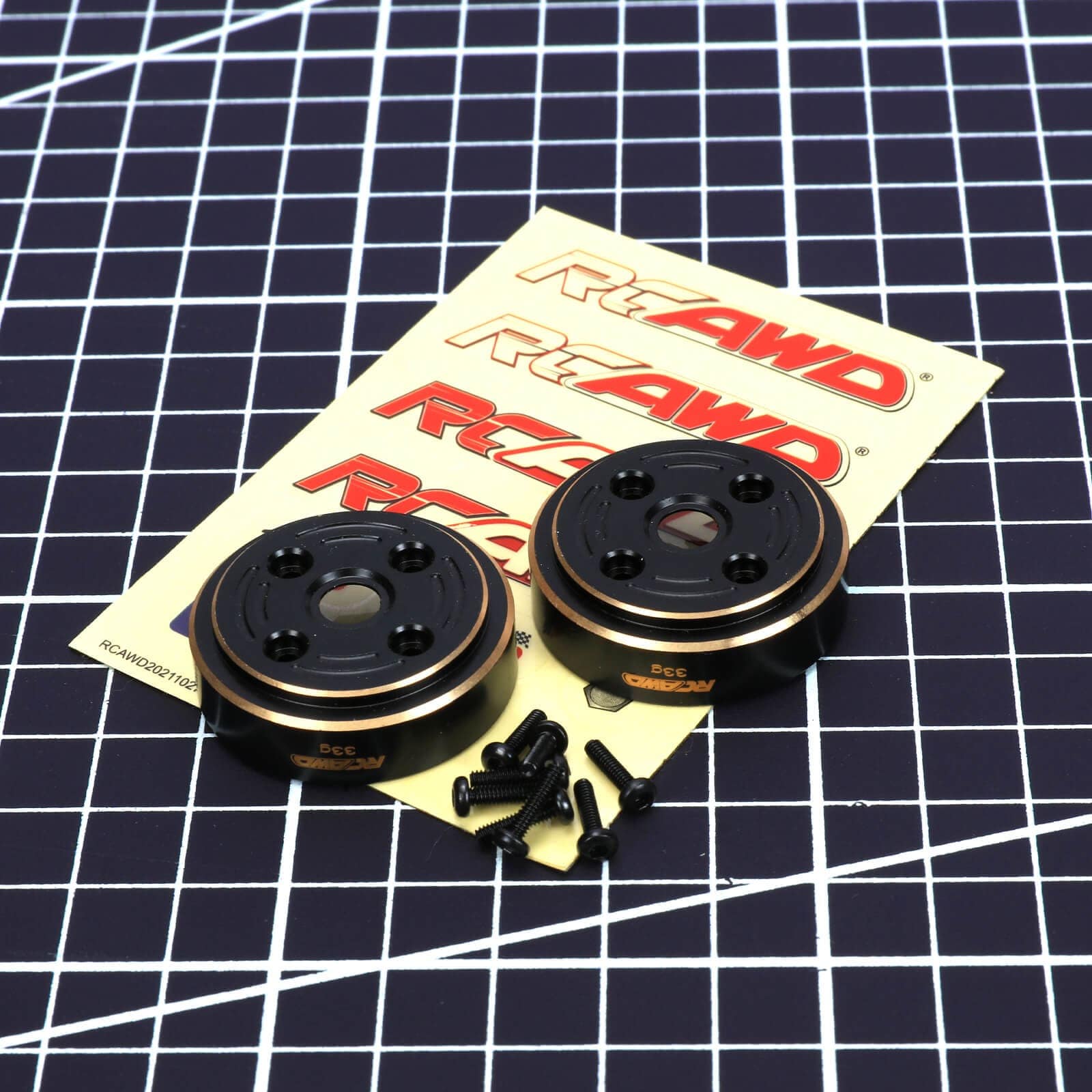 RCAWD FMS FCX24 Standard RCAWD FCX24/SCX24 Upgrade Brass Front Rear Portal Weights 2pcs 33g
