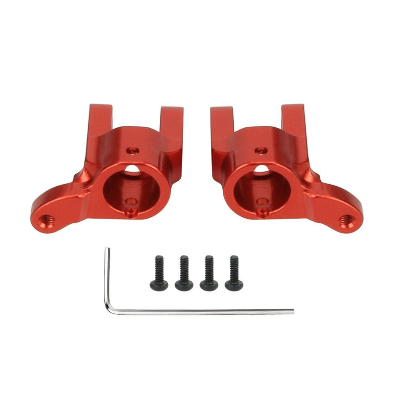RCAWD HBX UPGRADE PARTS Red RCAWD 24704 Alloy C Front Hub Carrier Caster Blocks For 1/24 HBX 2098B Crawler
