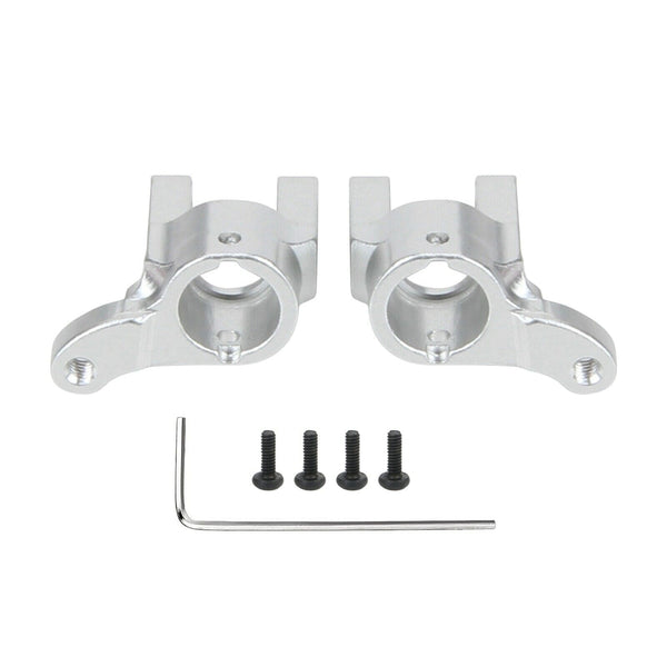 RCAWD HBX UPGRADE PARTS Sliver RCAWD 24704 Alloy C Front Hub Carrier Caster Blocks For 1/24 HBX 2098B Crawler