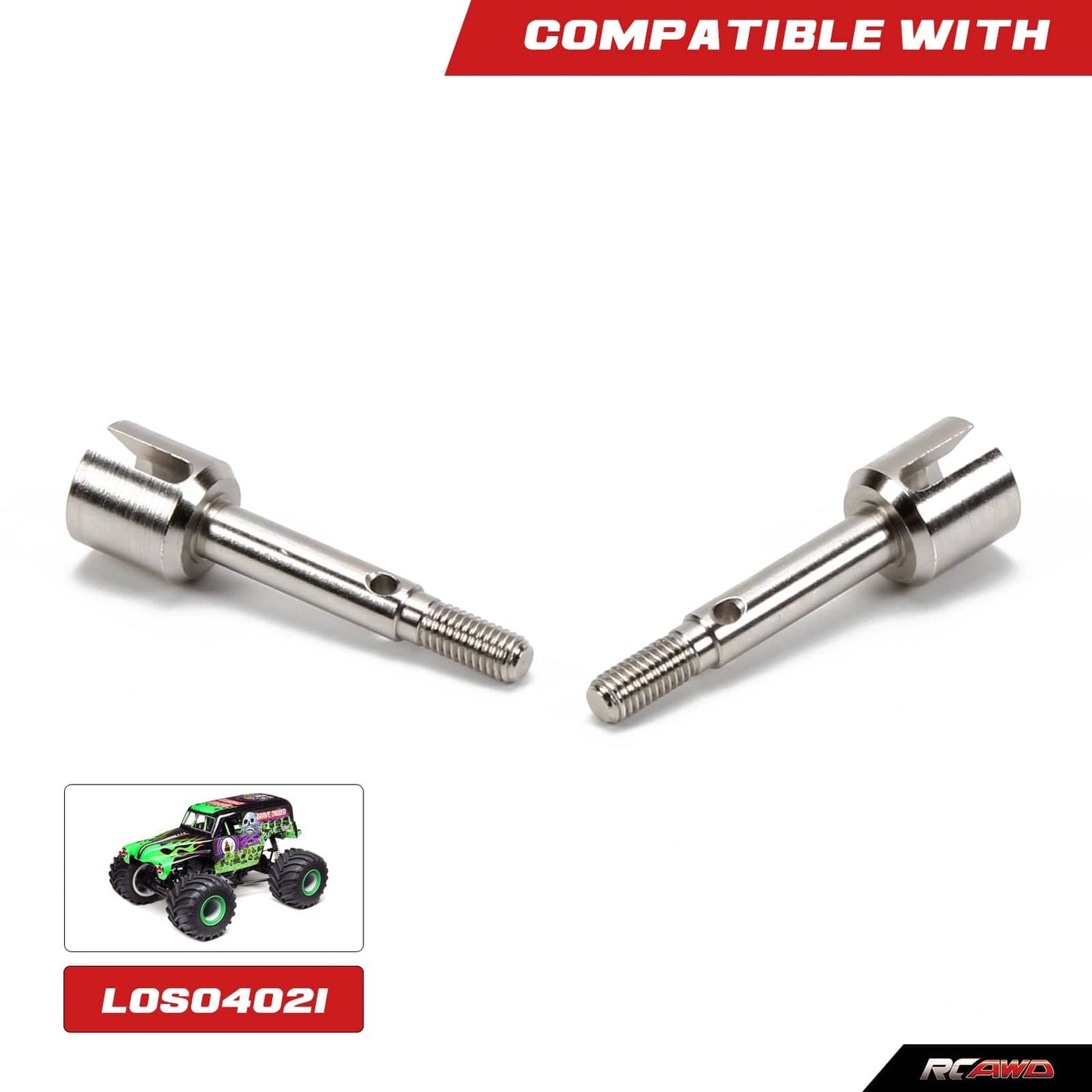 RCAWD LOSI 1/8 LMT 2pcs/set #45 rear Rear Stub Axle for 1-8 Losi LMT RC car Upgrded part