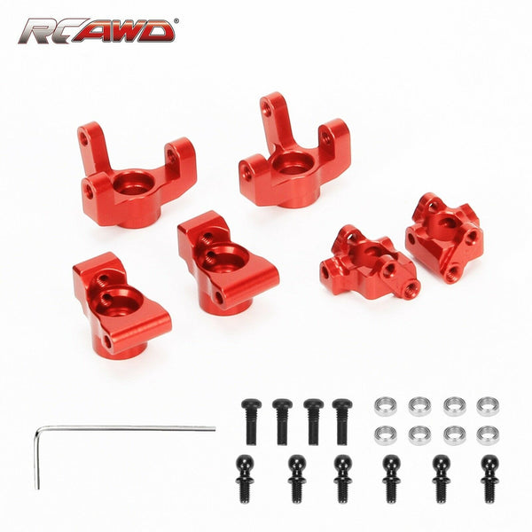 RCAWD Losi Mini Buggy/Tuggy C Front Rear Steering Hub Carrier Set LOS214006 RCAWD