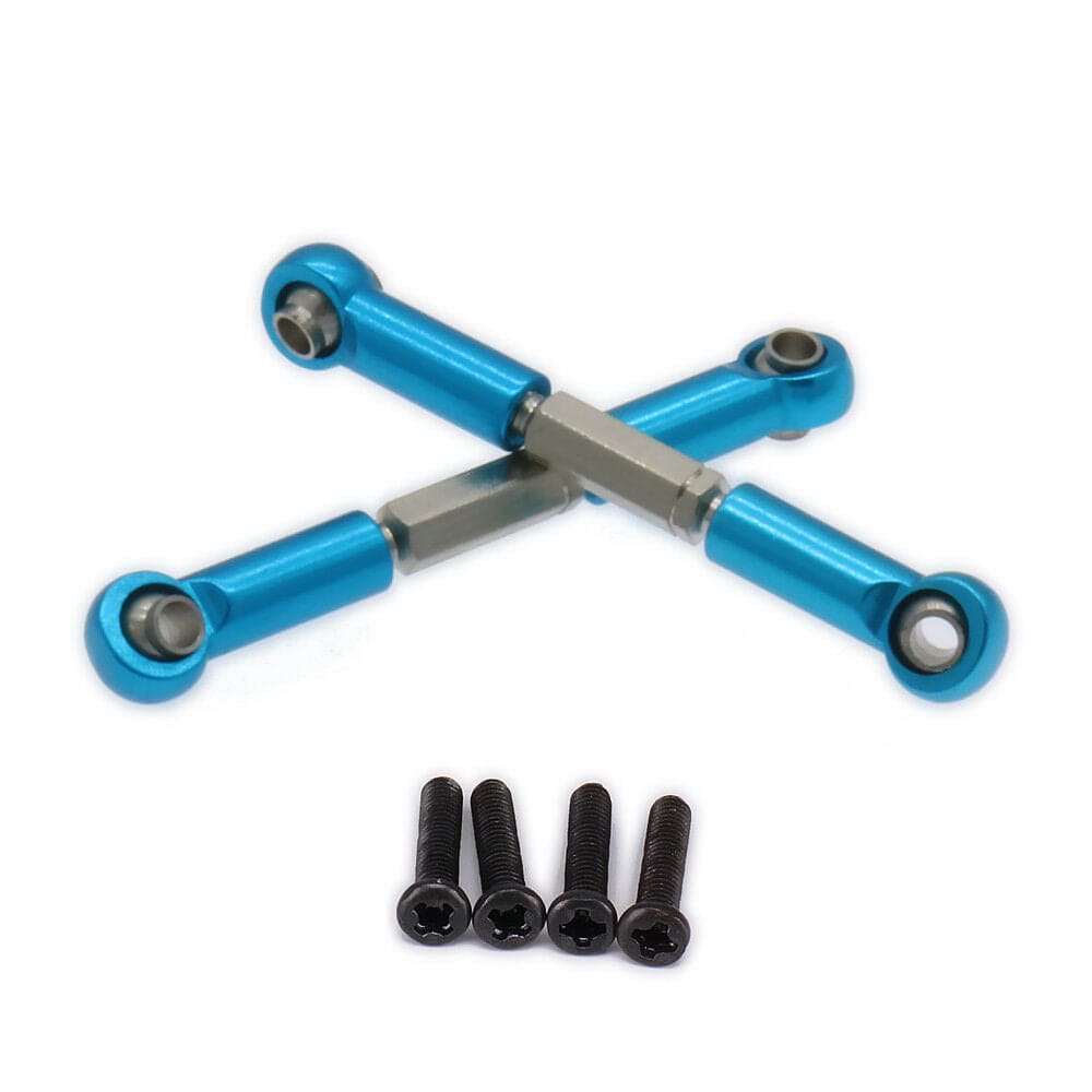 RCAWD RC CAR UPGRADE PARTS Blue RCAWD Alloy Front/ Rear Servo Link DIDC1042 For RC Hobby 1/18 Dromida BX MT SC 4.18 2PCS
