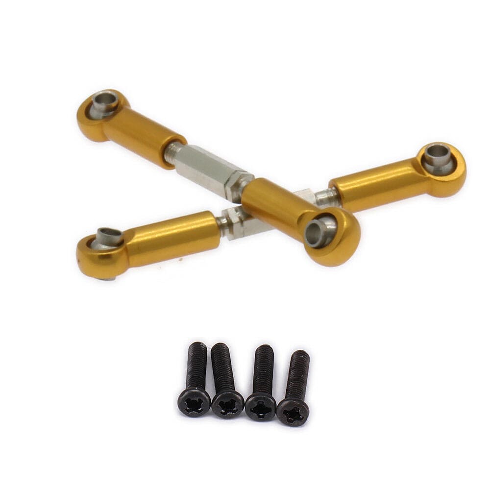 RCAWD RC CAR UPGRADE PARTS Yellow RCAWD Alloy Front/ Rear Servo Link DIDC1042 For RC Hobby 1/18 Dromida BX MT SC 4.18 2PCS