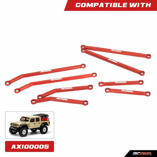 RCAWD RCAWD 1/24 Axial SCX24 Upgrades Alloy 50mm 78mm 70mm 39mm linkage toe link tie rod set SCX2547