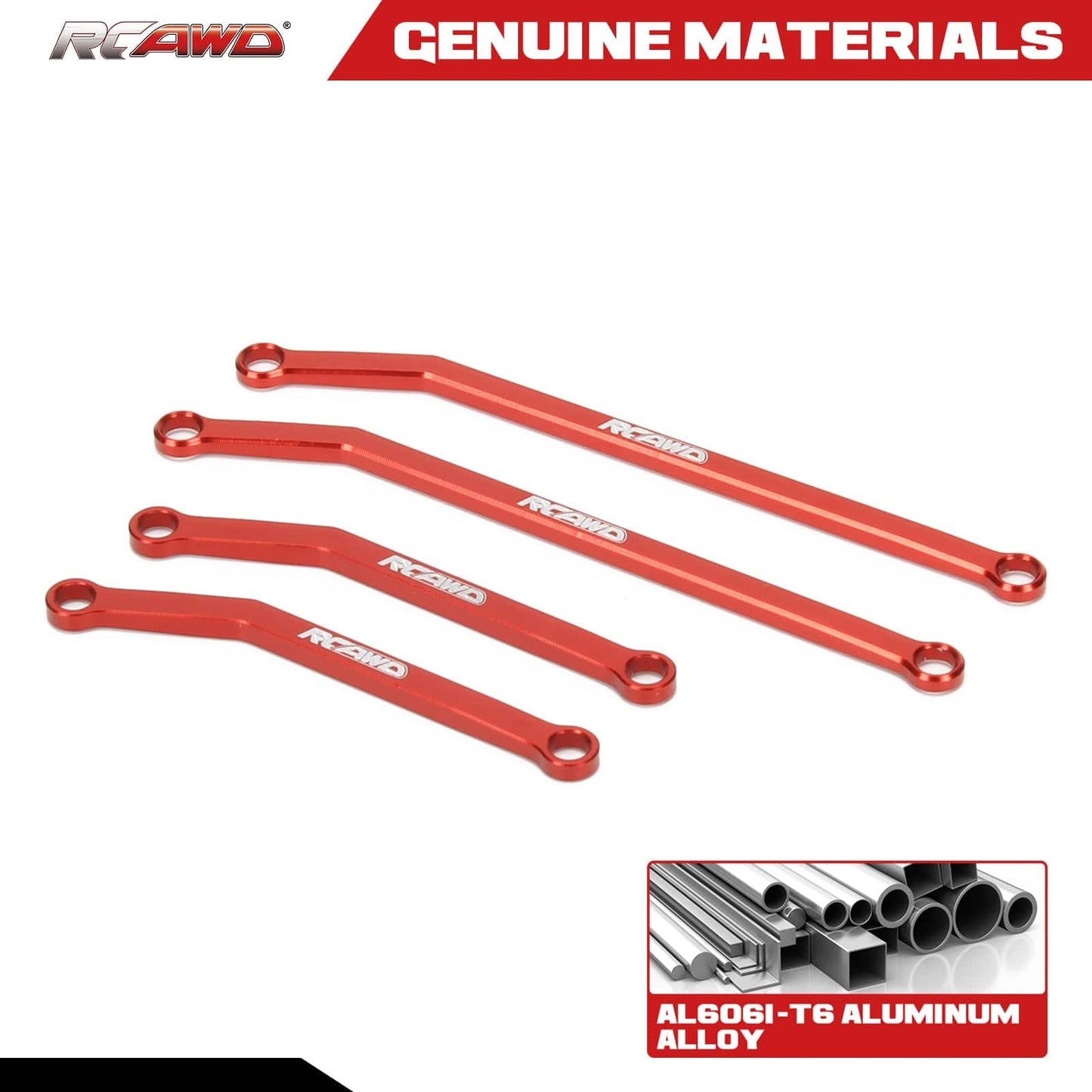 RCAWD RCAWD 1/24 Axial SCX24 Upgrades Aluminum alloy 50mm 78mm lower linkage toe link tie rod set SCX2544