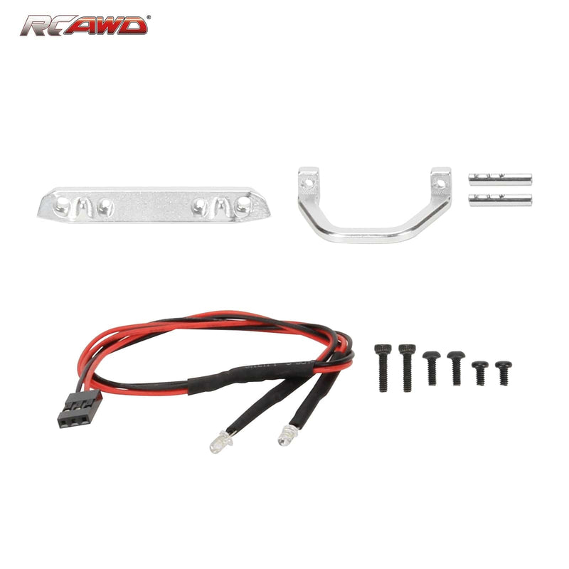 RCAWD Axial SCX24 Upgrades Aluminum front bumper and light set SCX2404 - RCAWD