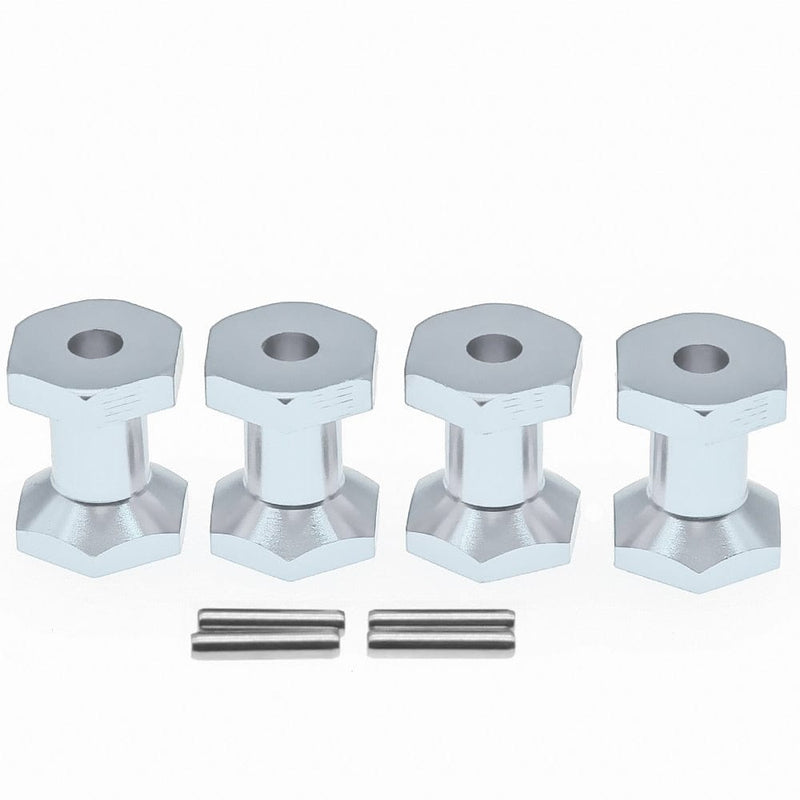 RCAWD RCAWD Aluminum 12mm wheel hex hub adapter with pin 2x10mm for RGT 136100 FTX5586 outback 4pcs