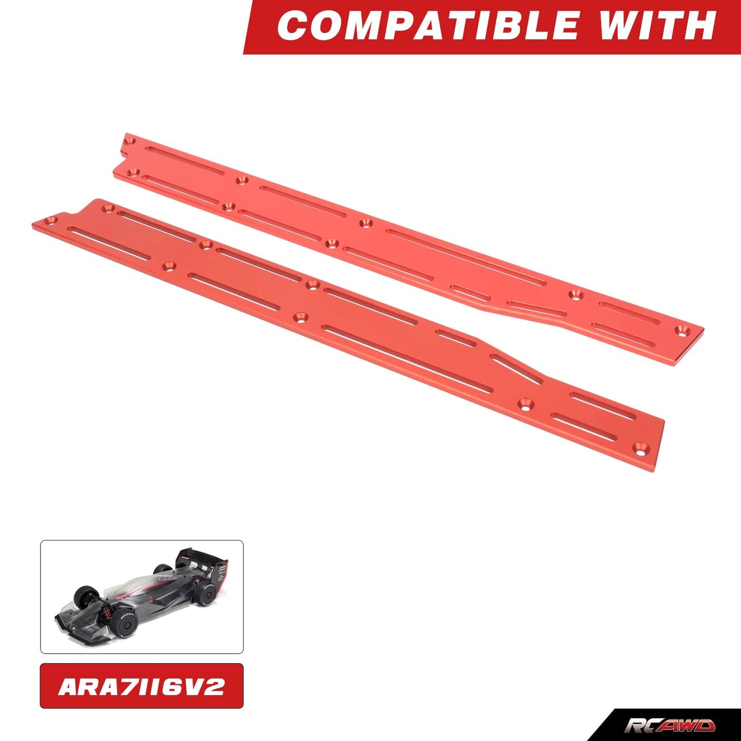 RCAWD RCAWD Arrma 6s Limitless RTR and EXB Roller hopups upgrades side skirt set alloy ARA320509