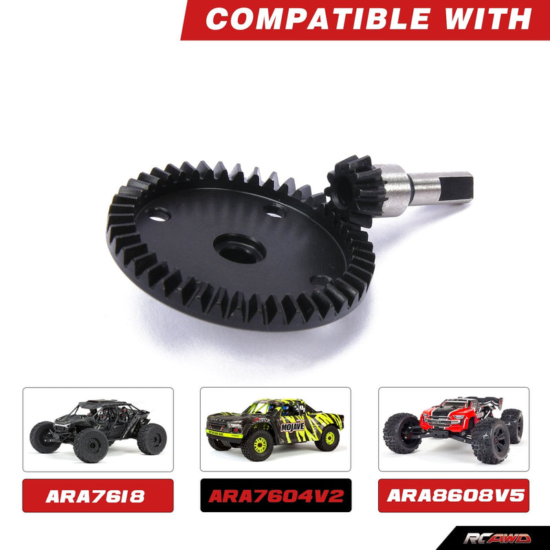 RCAWD Arrma 6s Upgrades 40CrMo 43T main diff gear spur gear spiral with 10T main input gear set D2-ARAC4008BL - RCAWD