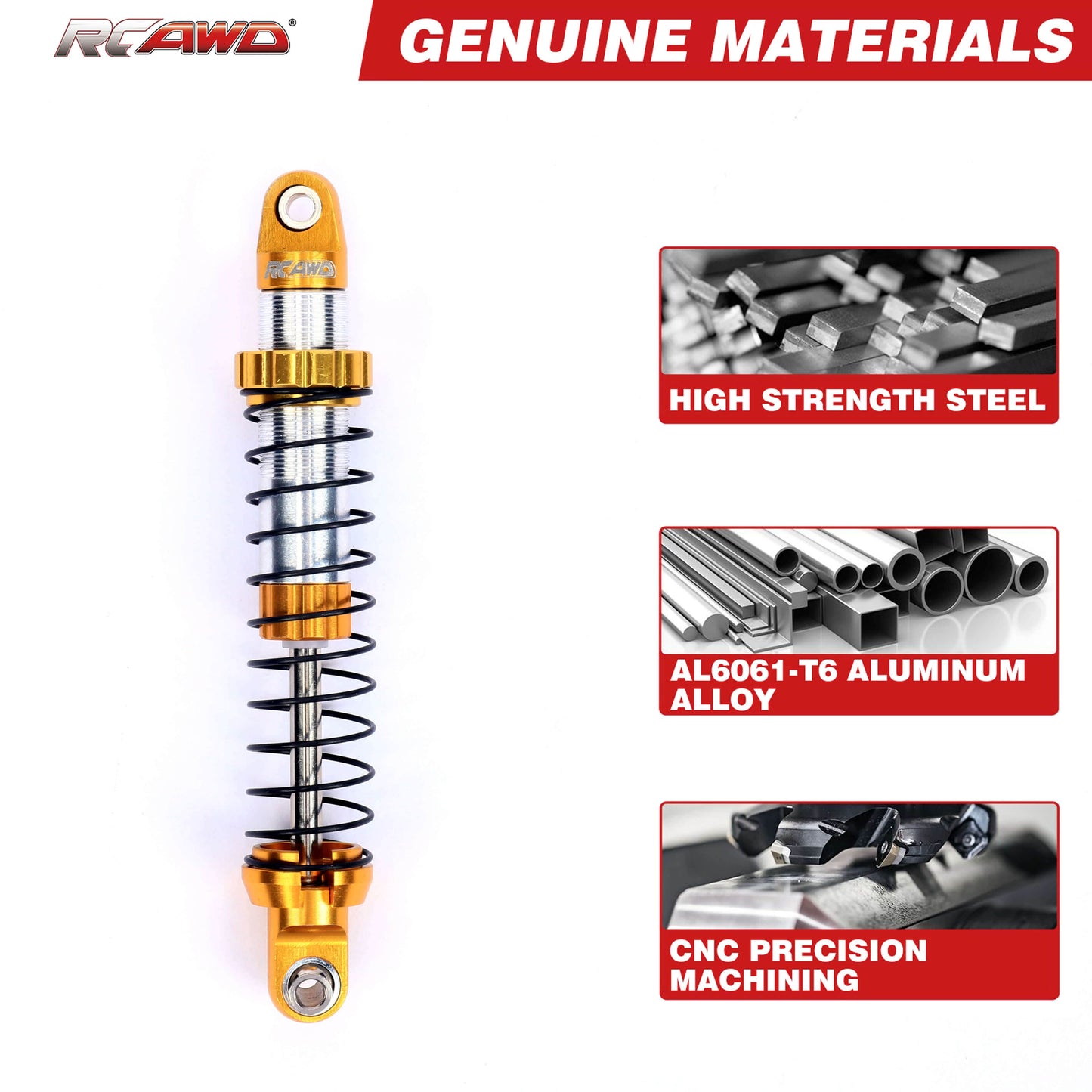 RCAWD RCAWD Axial 1/18 UTB18 Capra upgrade parts CNC machined Aluminum alloy front/rear shock  AXI213004