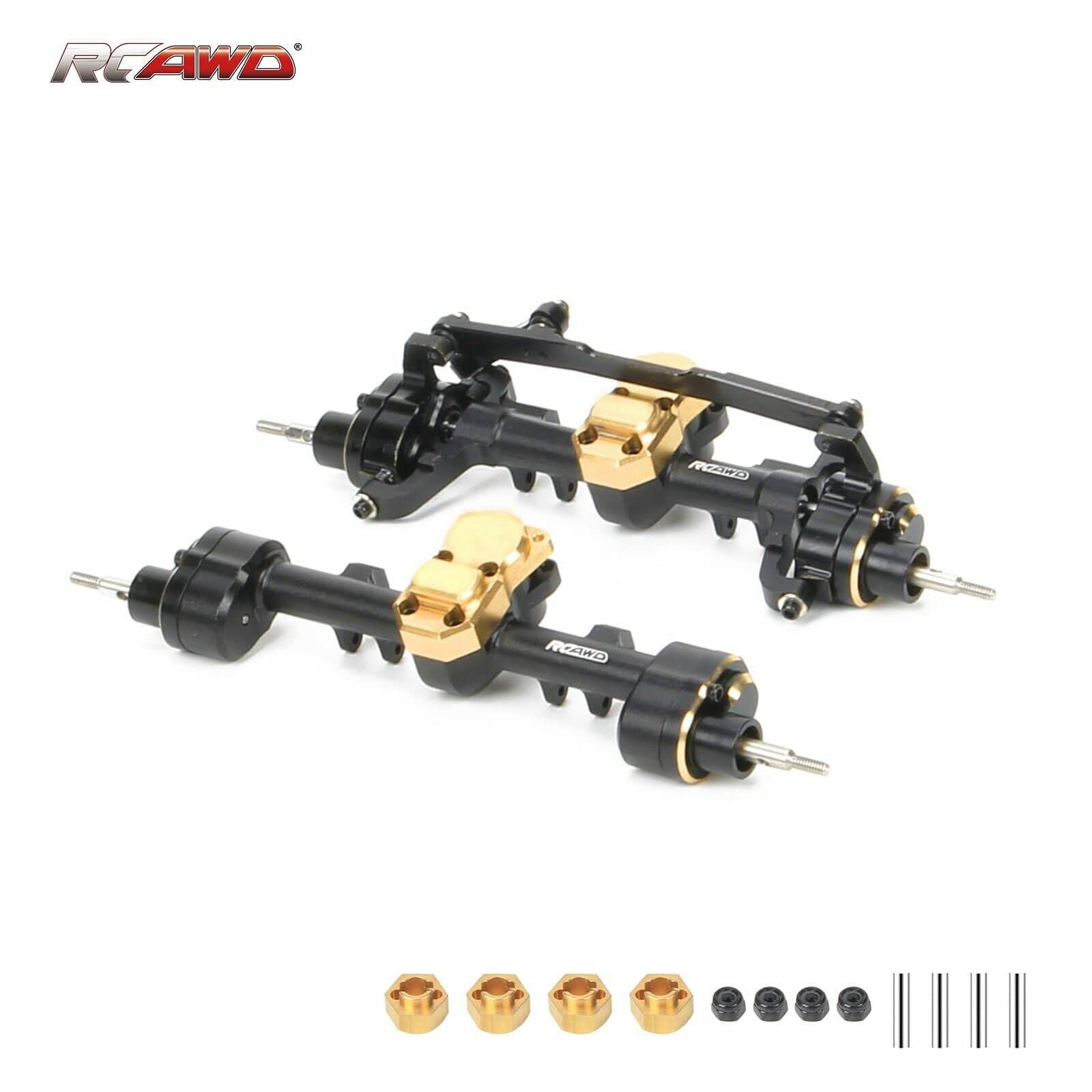 RCAWD RCAWD Axial 1/24 SCX24 Crawlers Front Rear Portal Axle Housing Steel Gears Upgrade Parts
